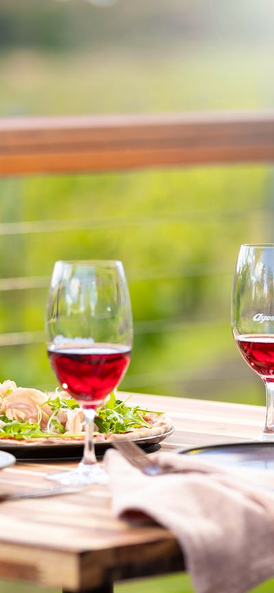 Photo of Lark Hill Sangiovese Red wine with Lunch on the Deck at Lark Hill