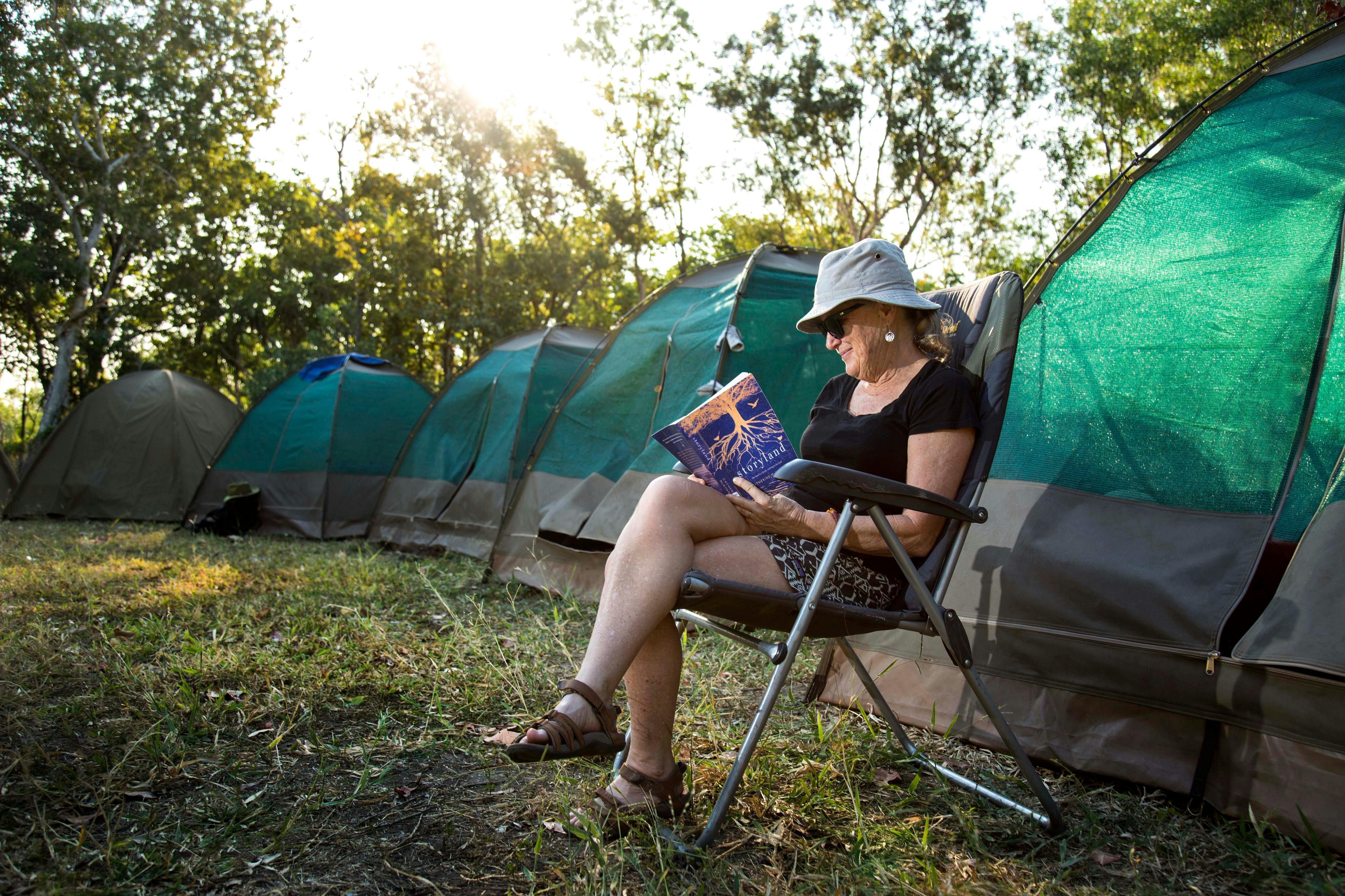 Relax by the campsites each evening