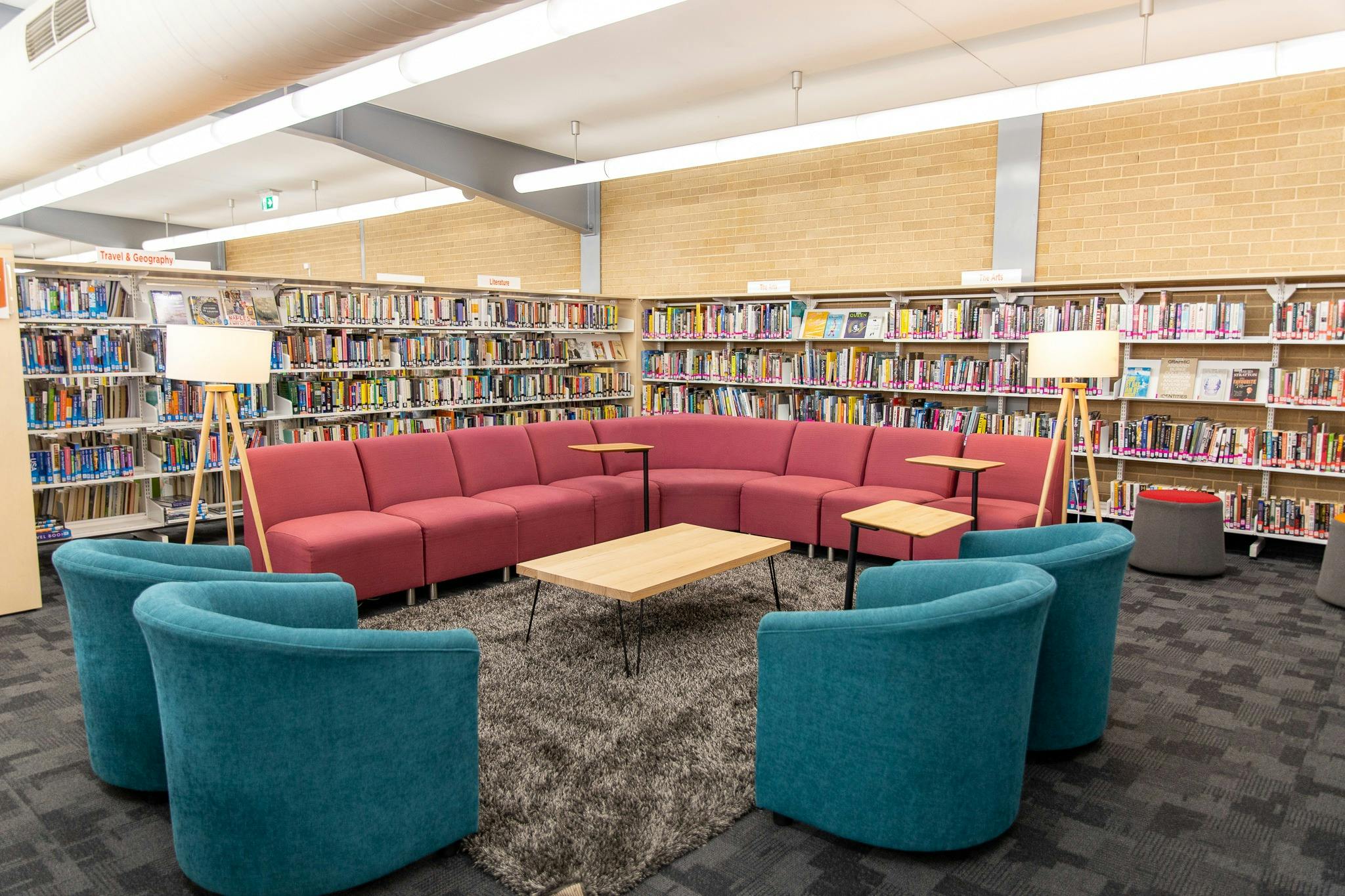 Sitting area at Bathurst Library