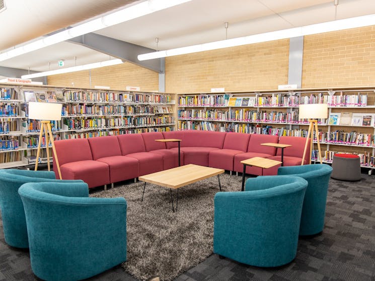 Sitting area at Bathurst Library