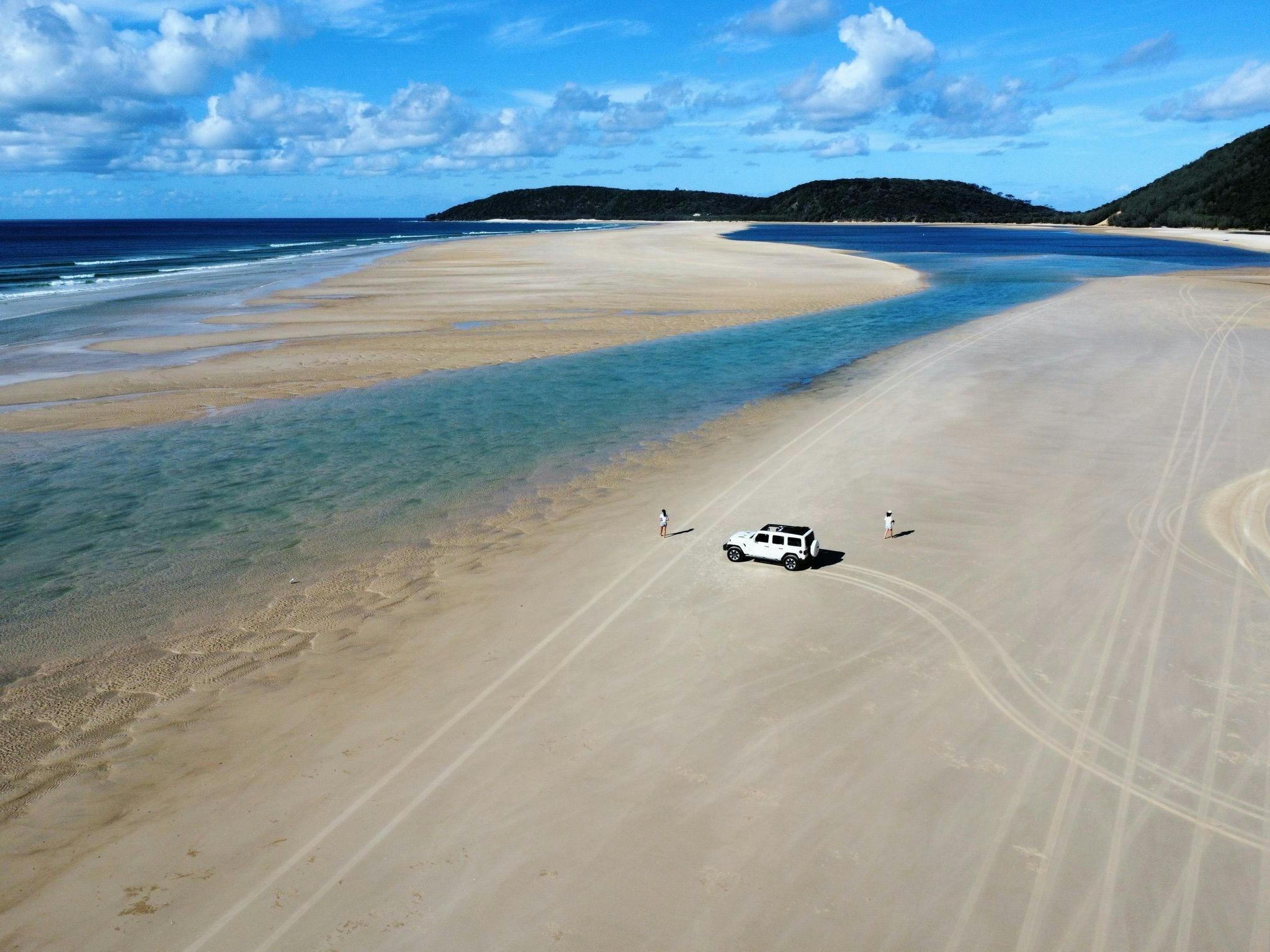 Jeep on the beach