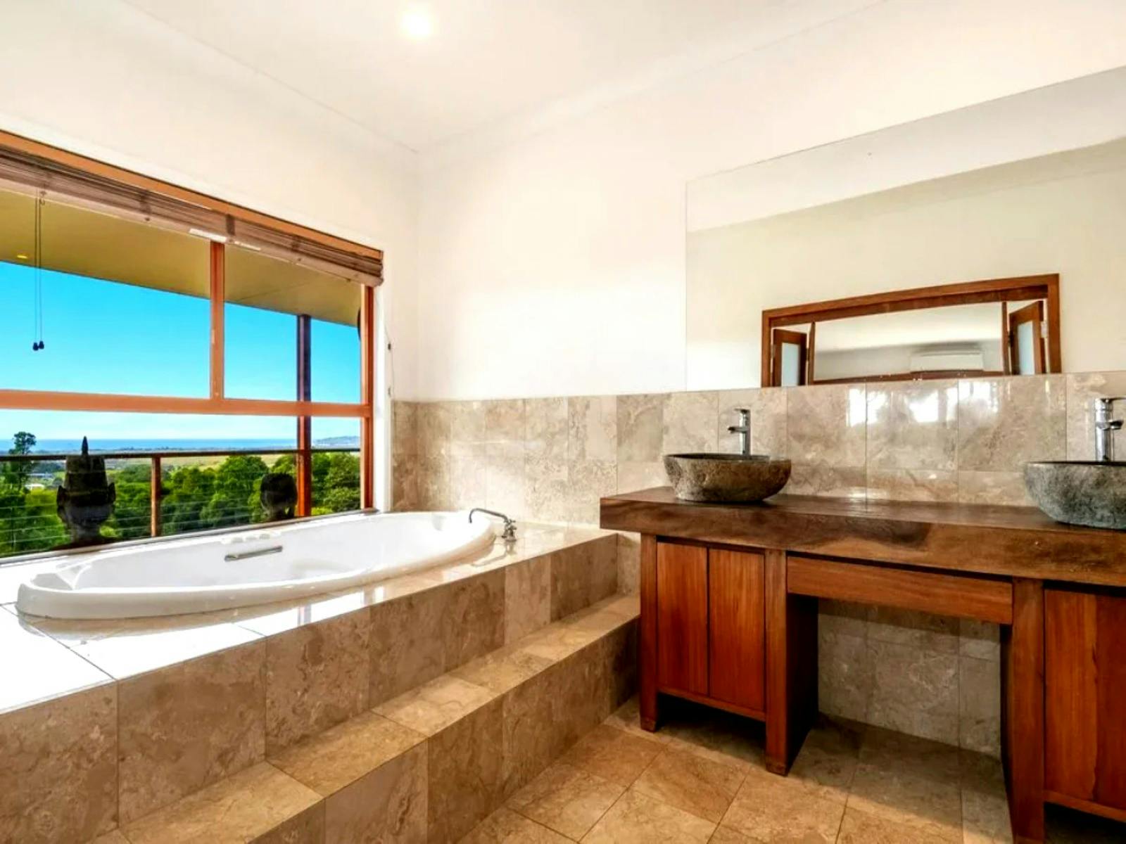 Luxurious bathtub overlooking a breathtaking views