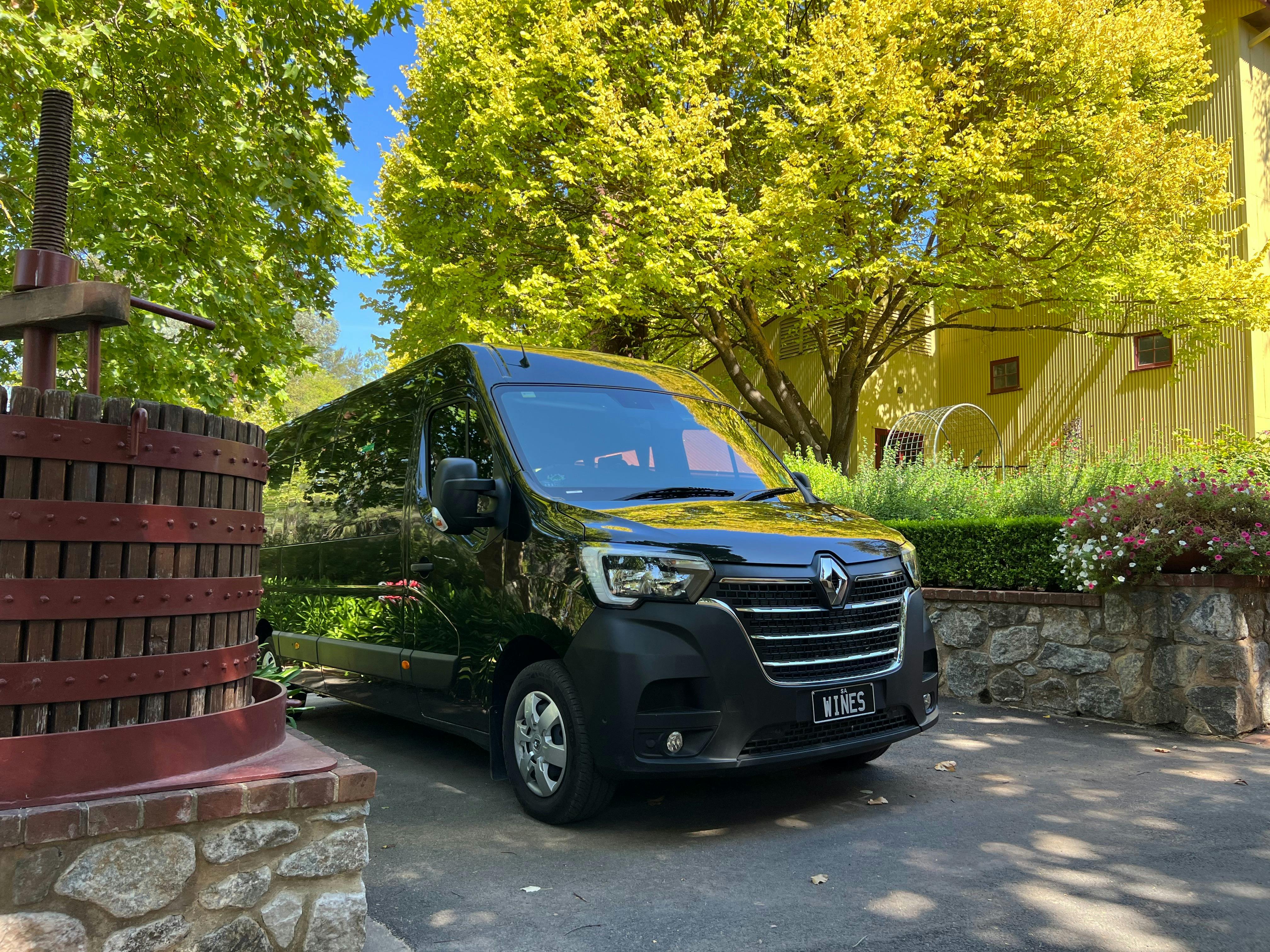 Luxury wine tours in our Black Master Bus