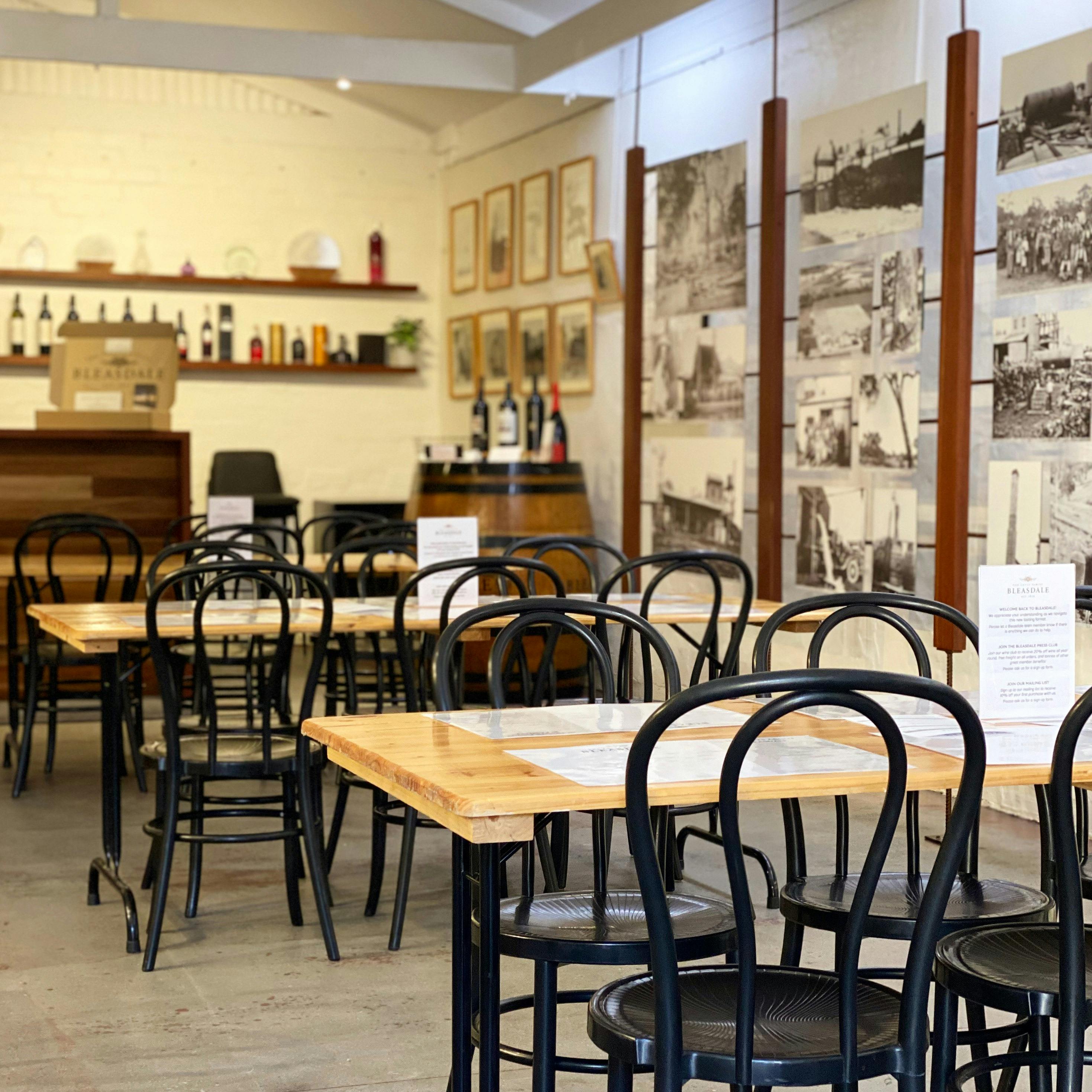 You can either sit at the tasting counter or at tables and our staff will come over to your group