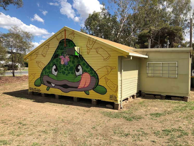 Mural of Clyde the Murray Cod
