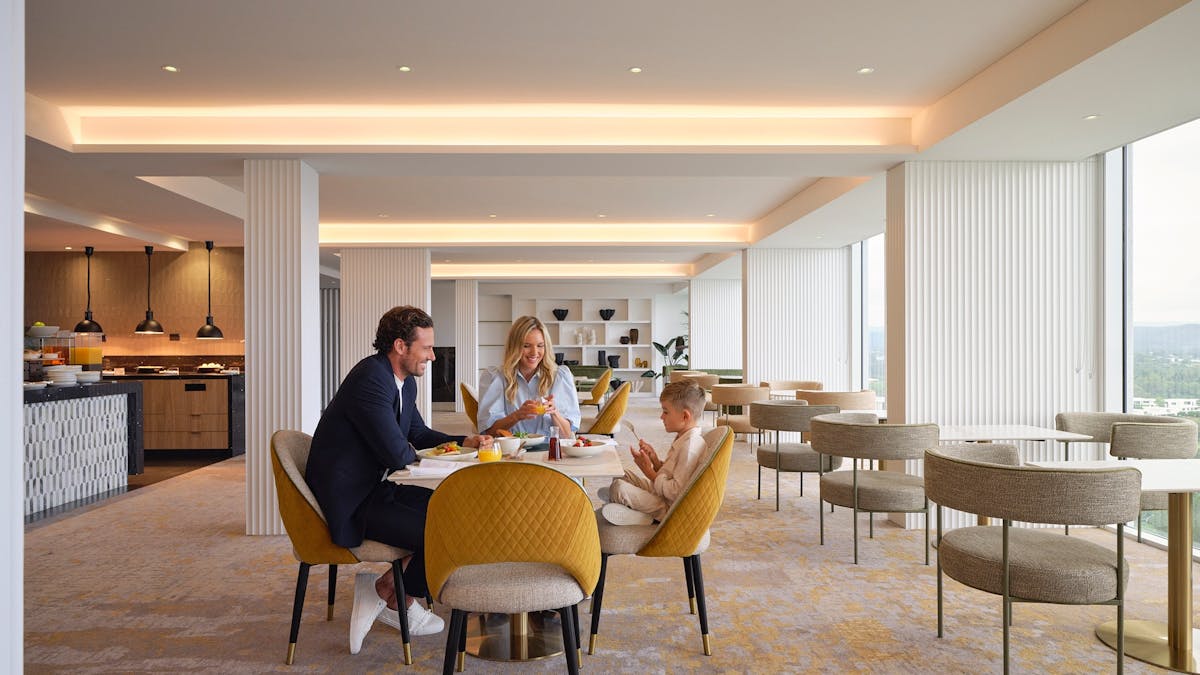 Family in the Executive Lounge at RACV Royal Pines
