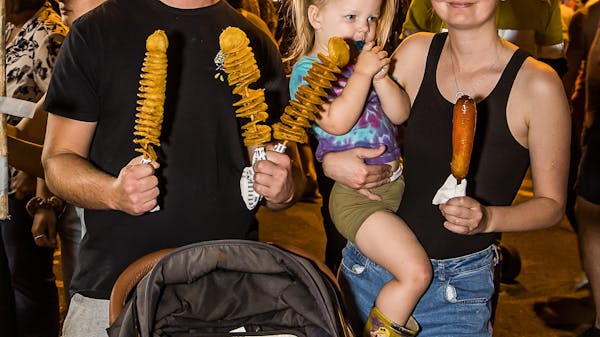 Family Enjoying Show Food