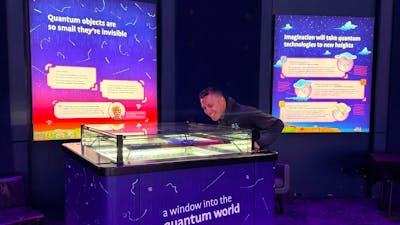 A man looking into a Cloud Chamber