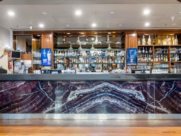 Bar with marble decorations