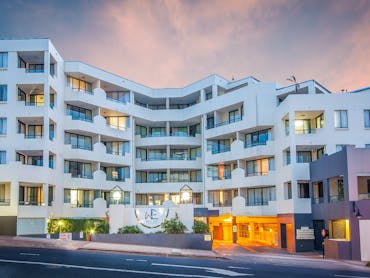 Outside and entrance of West End Central Apartments