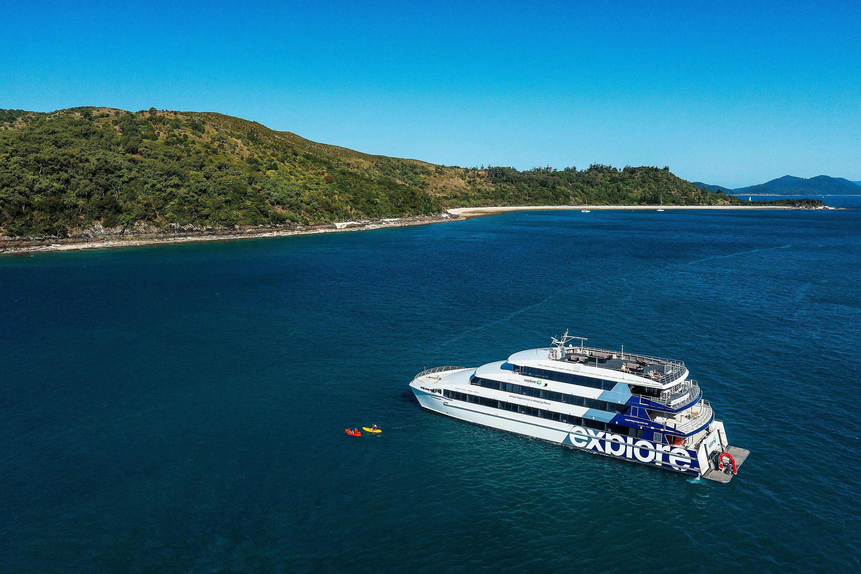 Whitsunday Explorer anchored in bay