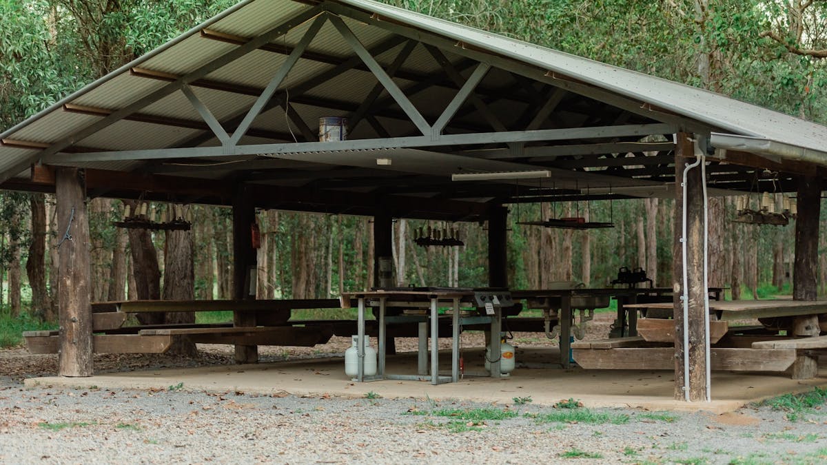 Camp Kitchen with gas BBQ's, Cooktops and Sinks