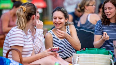 sunset cinema outdoor movies Canberra girls night food wine cheese picnic