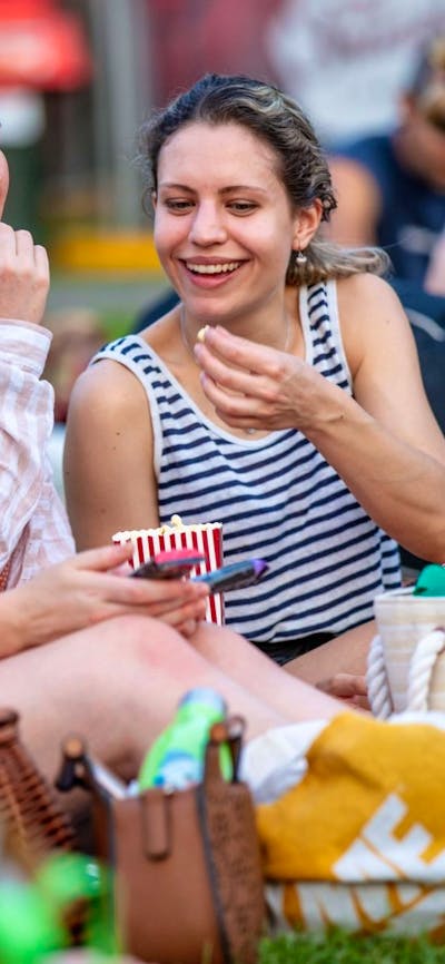 sunset cinema outdoor movies Canberra girls night food wine cheese picnic