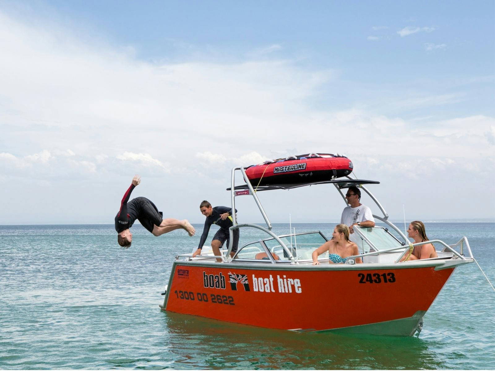 Boab Boats Jervis Bay Sportsrider Family Fun Child Front Flip