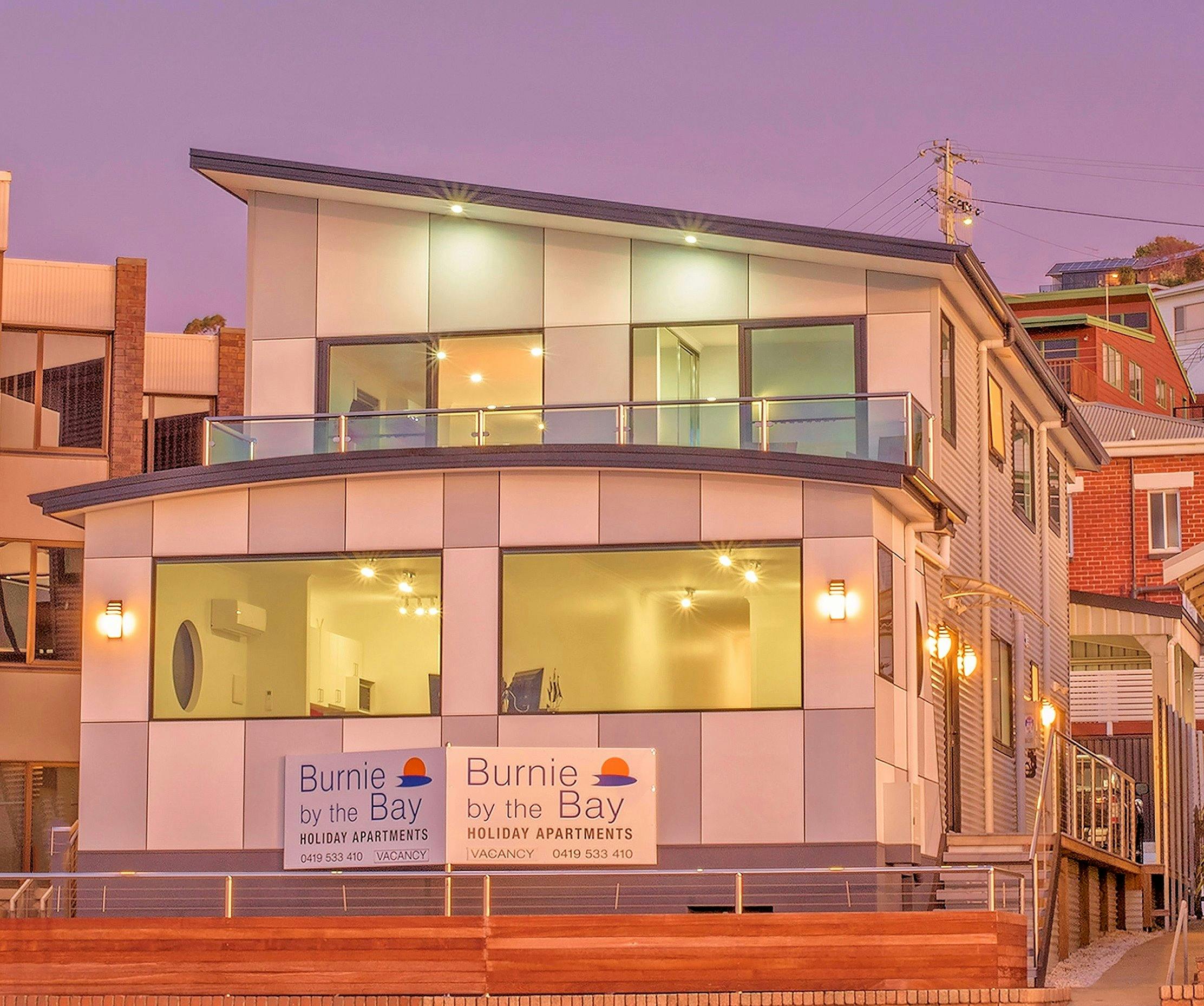 Front view of Burnie by the Bay