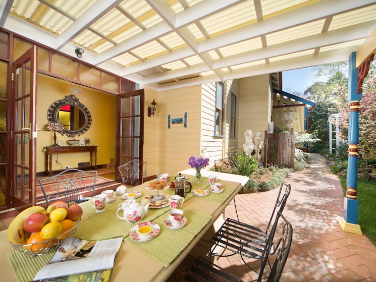 Outdoor dining area