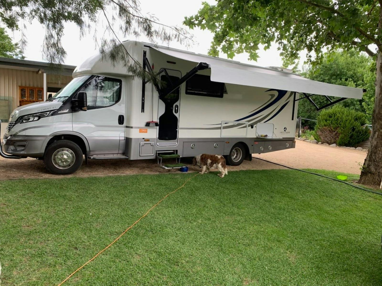 Behind the hedge van site