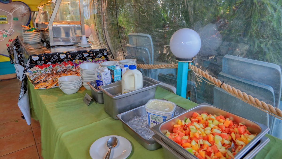 Fresh fruit Salad with great continental and cooked breakfast options
