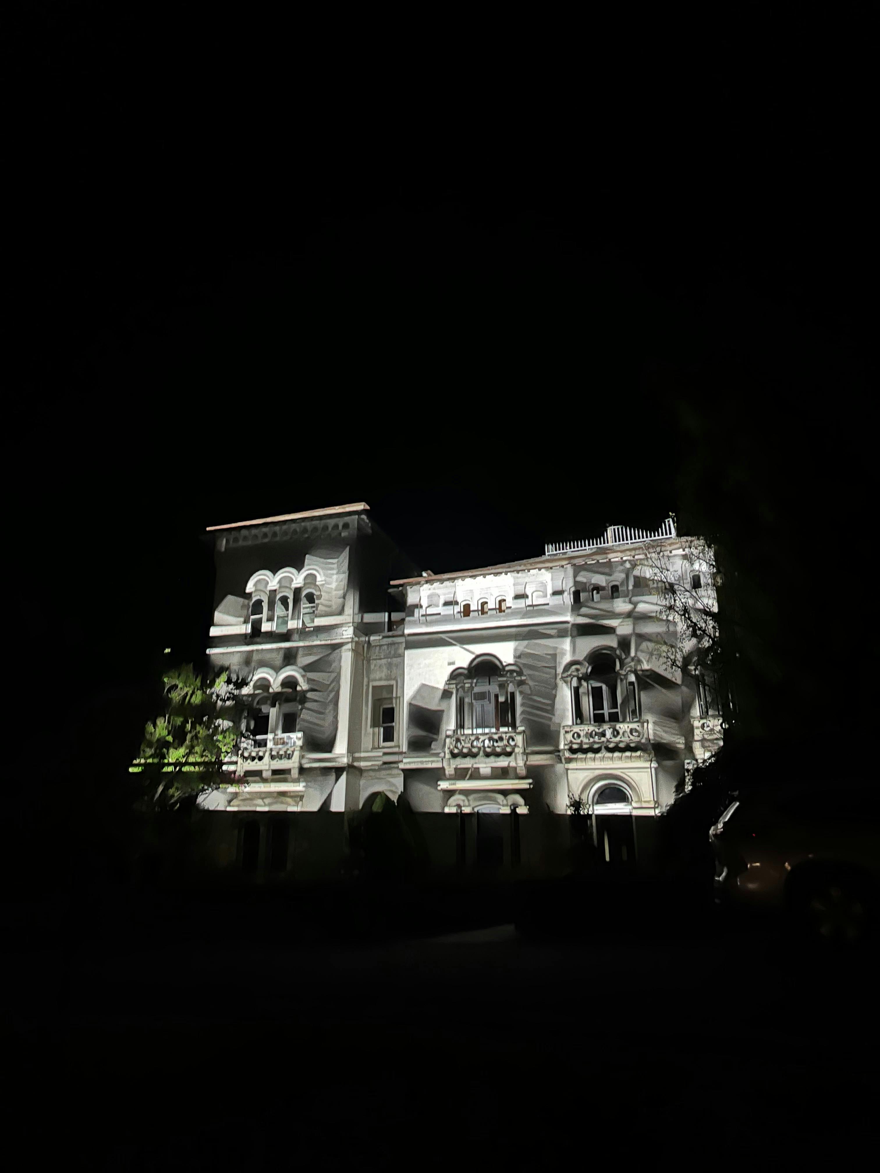 Digital projection onto a heritage building 2024