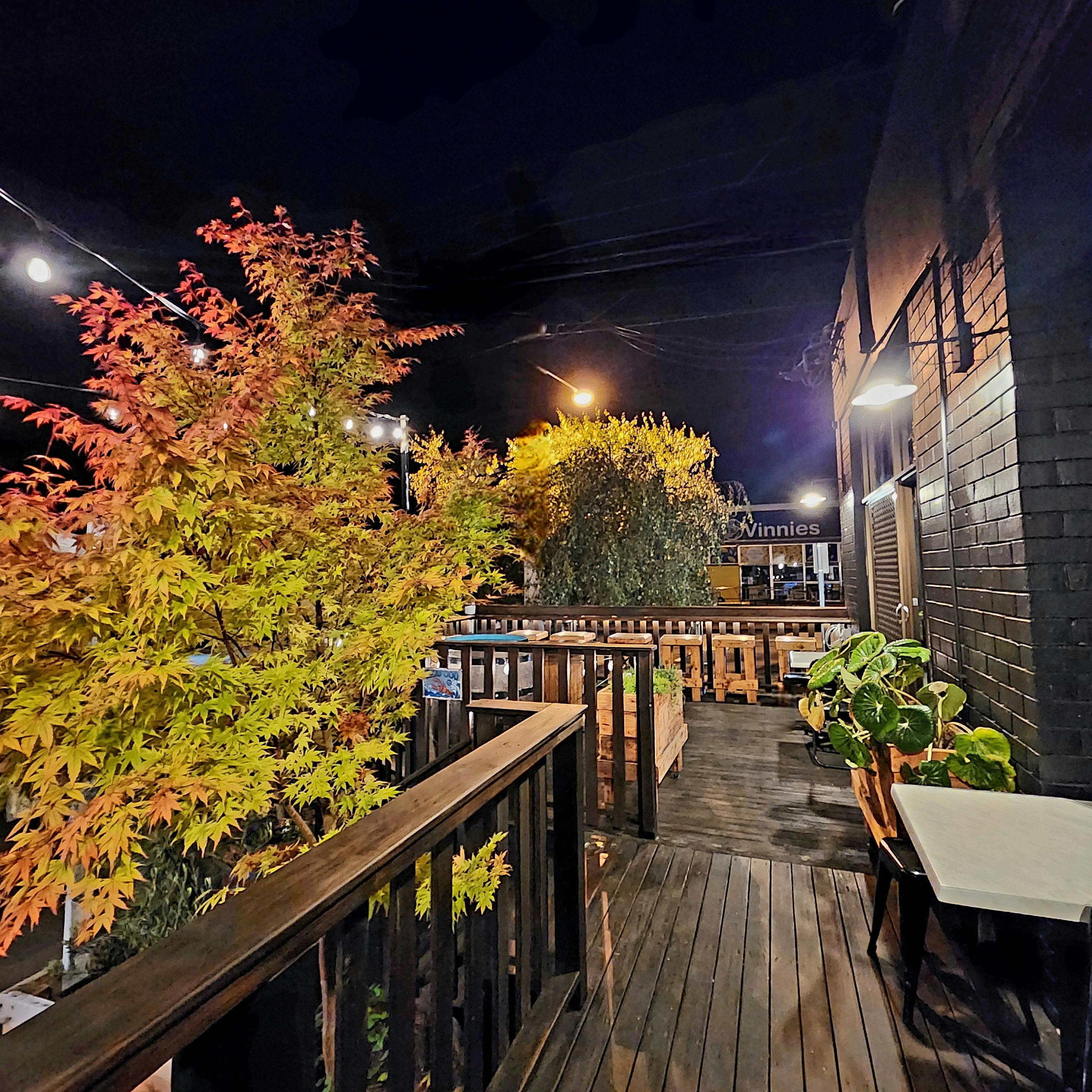 On the deck during Autumn