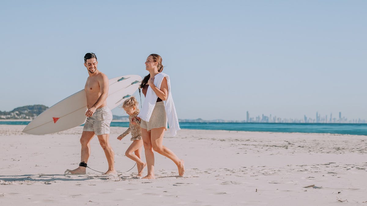 Surfs up at Kirra Beach