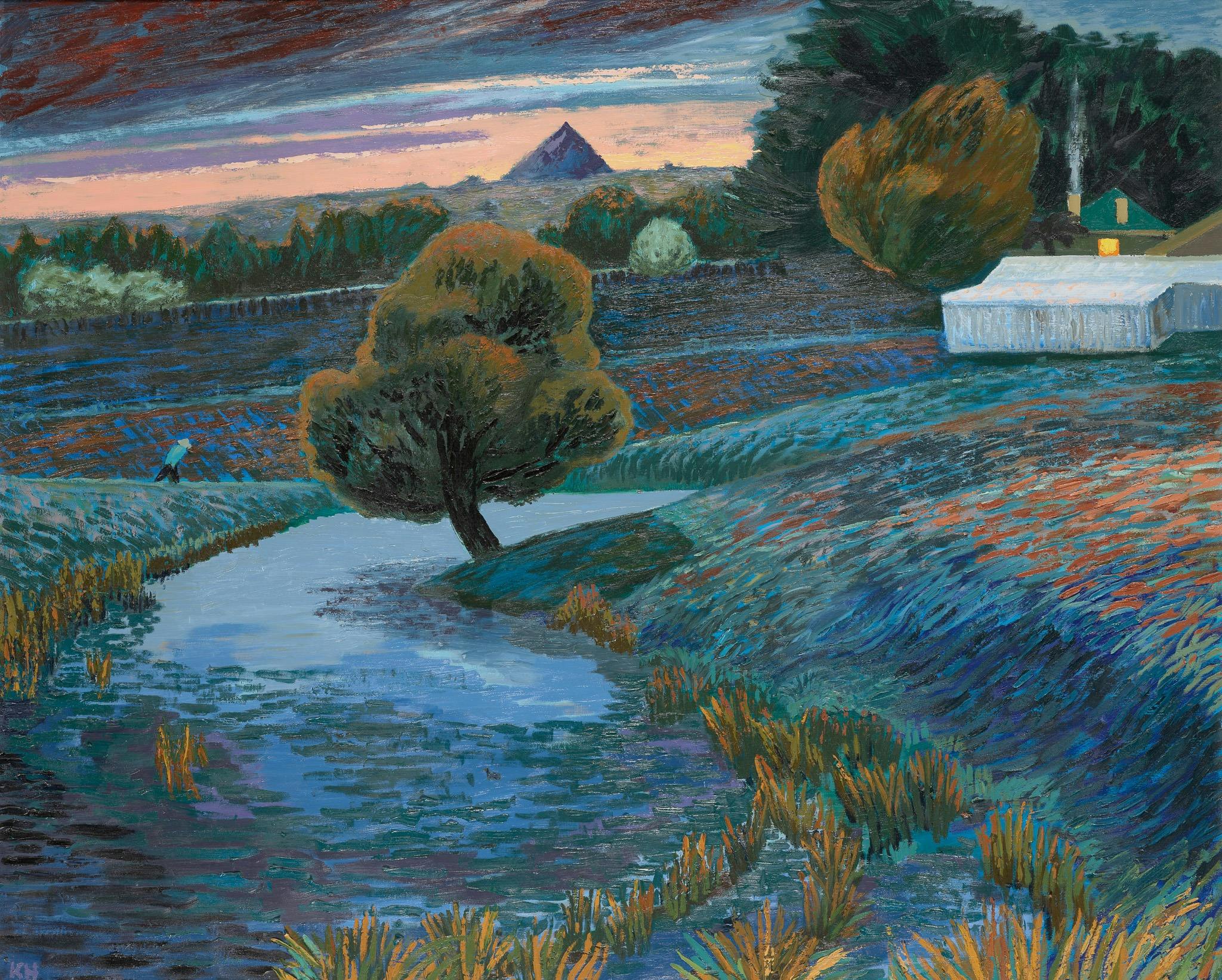 Kit Hiller oil on linen titled 'Going Home', 2008
