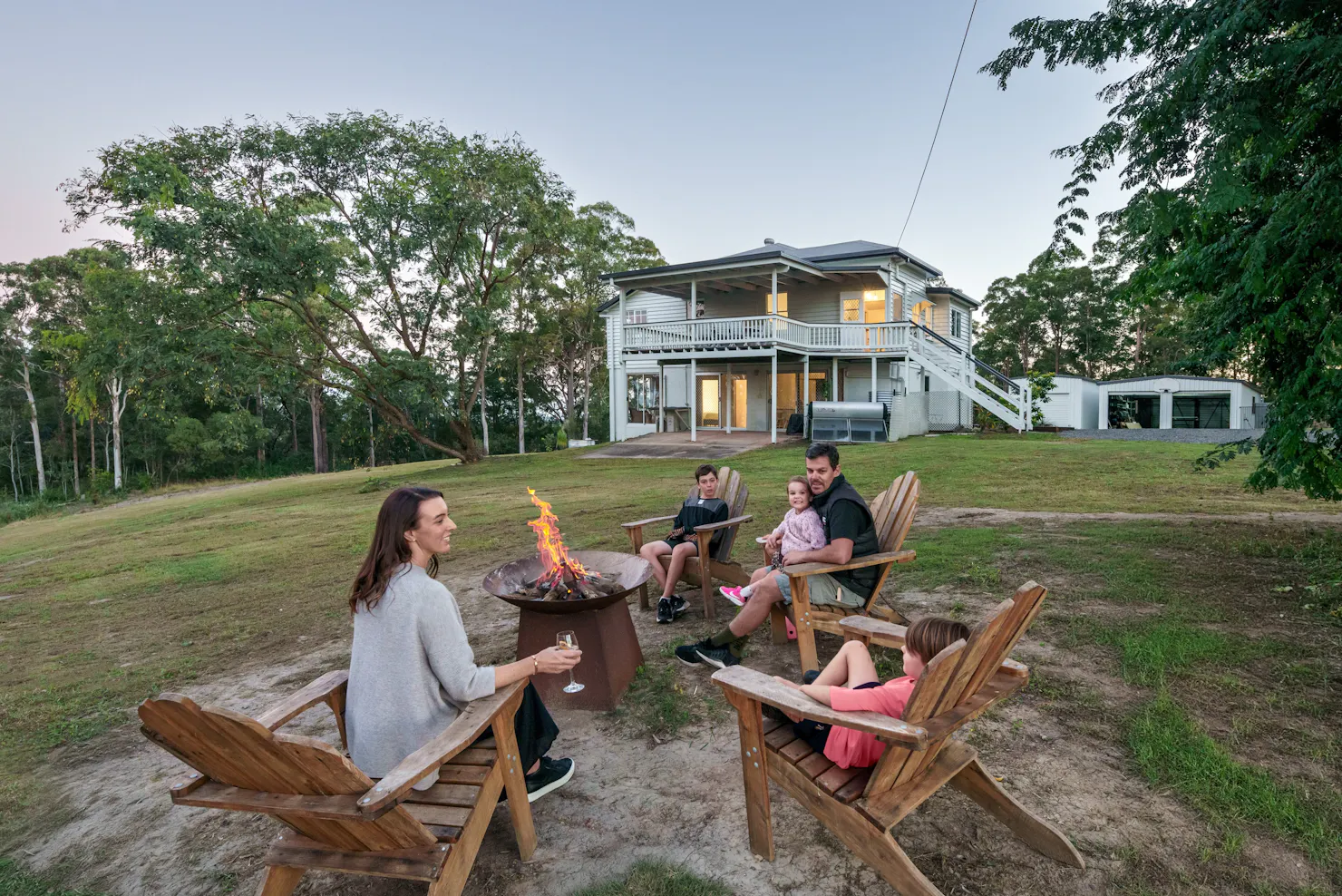 Enjoy night by the firepit surrounded by nature.