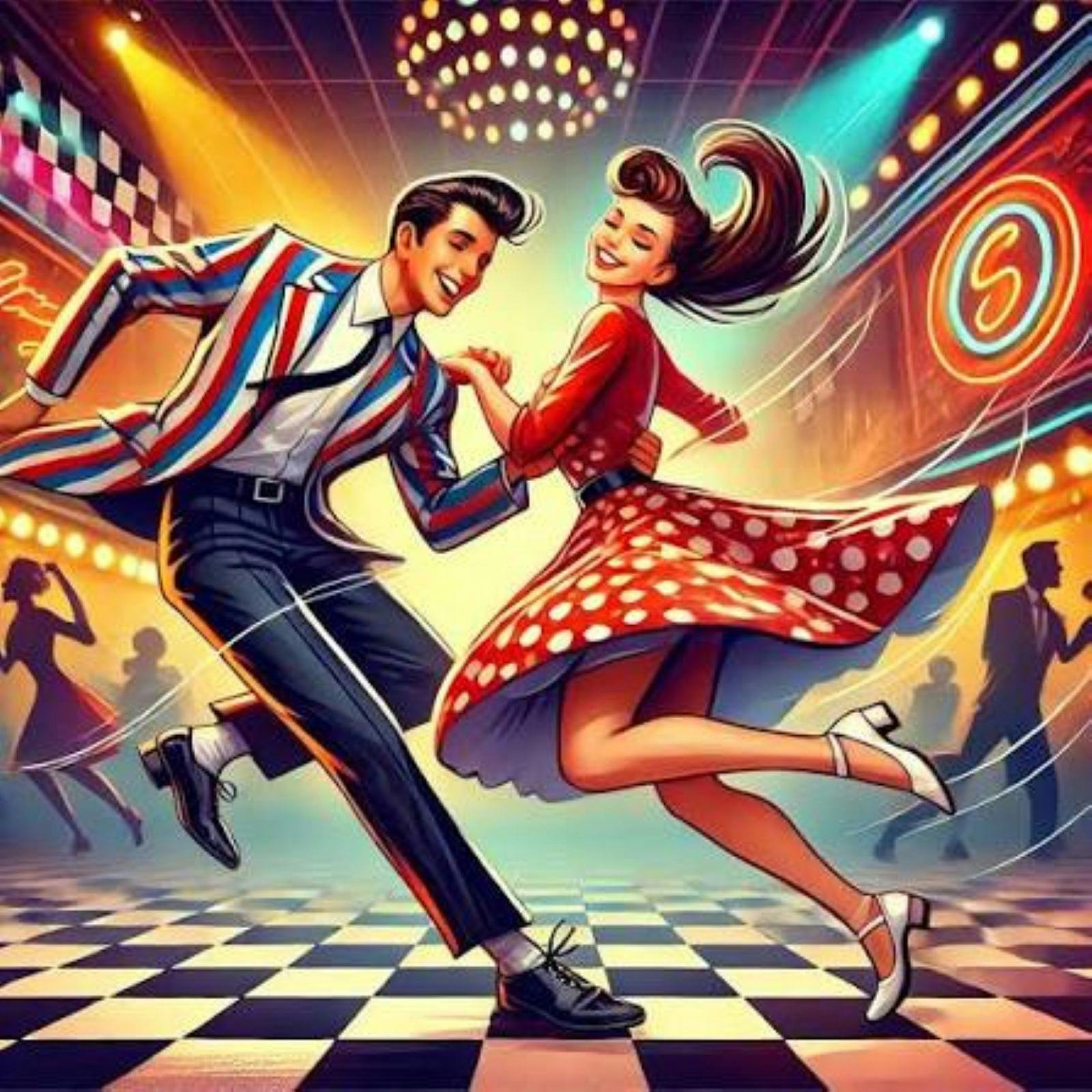 Image of man and woman dancing