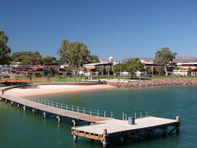 View of the Oasis Apartments from the Pier