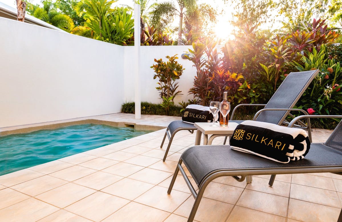 Dive straight into your private plunge pool