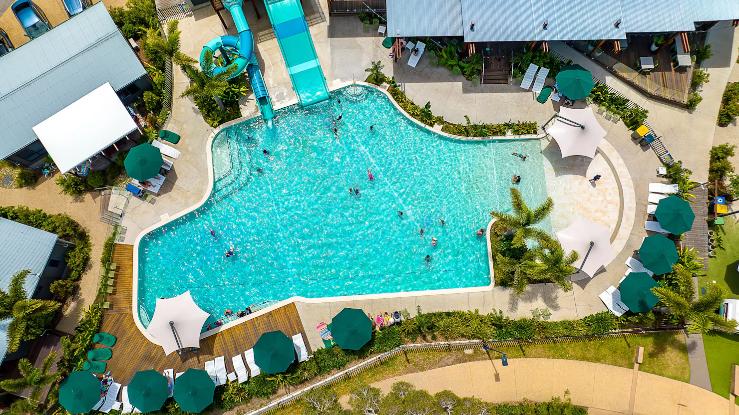 Aerial View of the lagoon pool