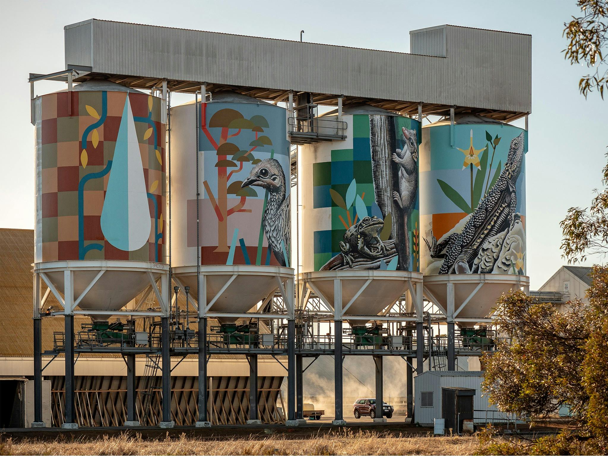 Newdegate Silos. Brenton See for PUBLIC 2018. Photo by Bewley Shaylor