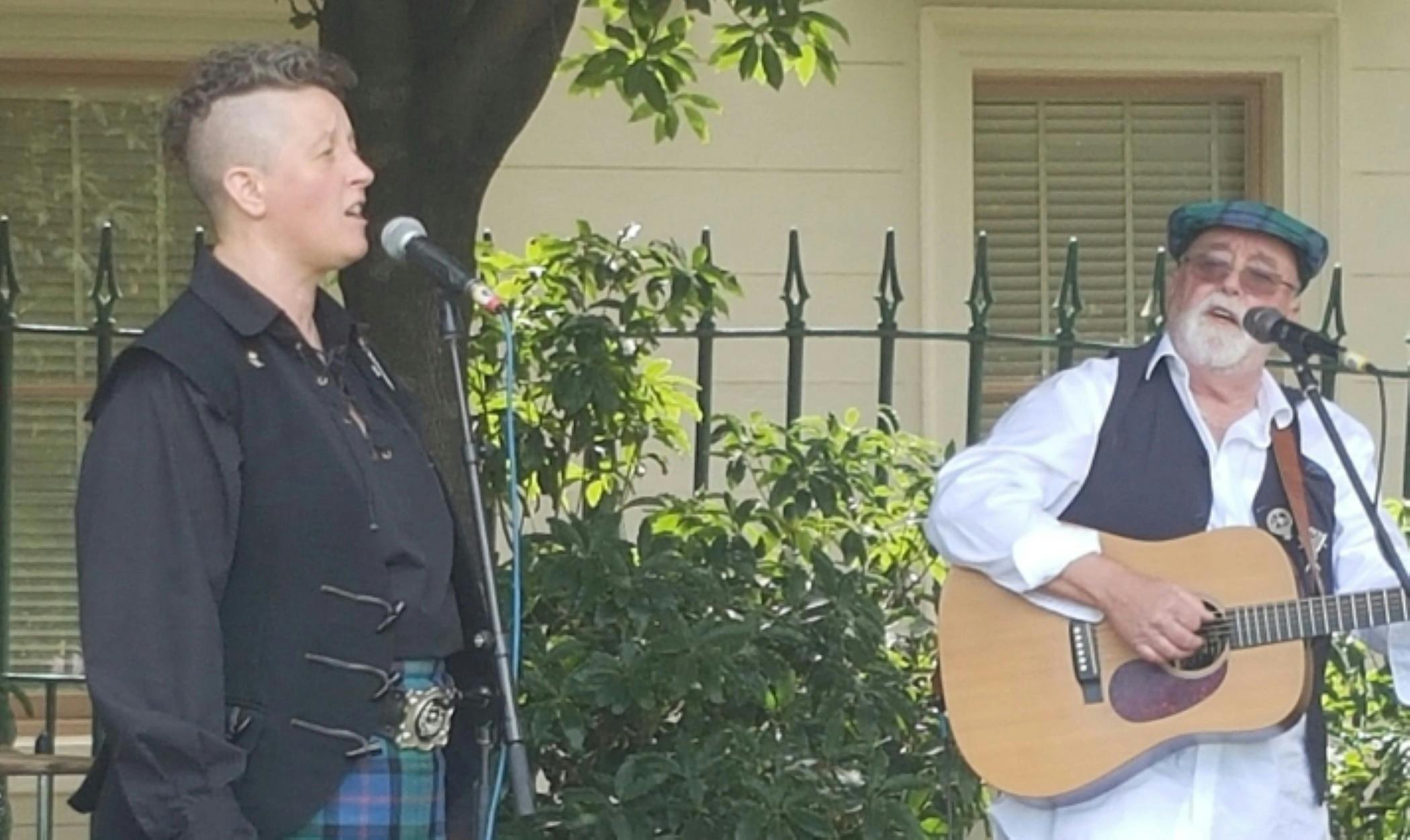 Scottish folk duo performing live