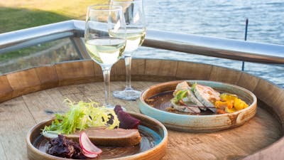 Examples of food available at the Yacht Club