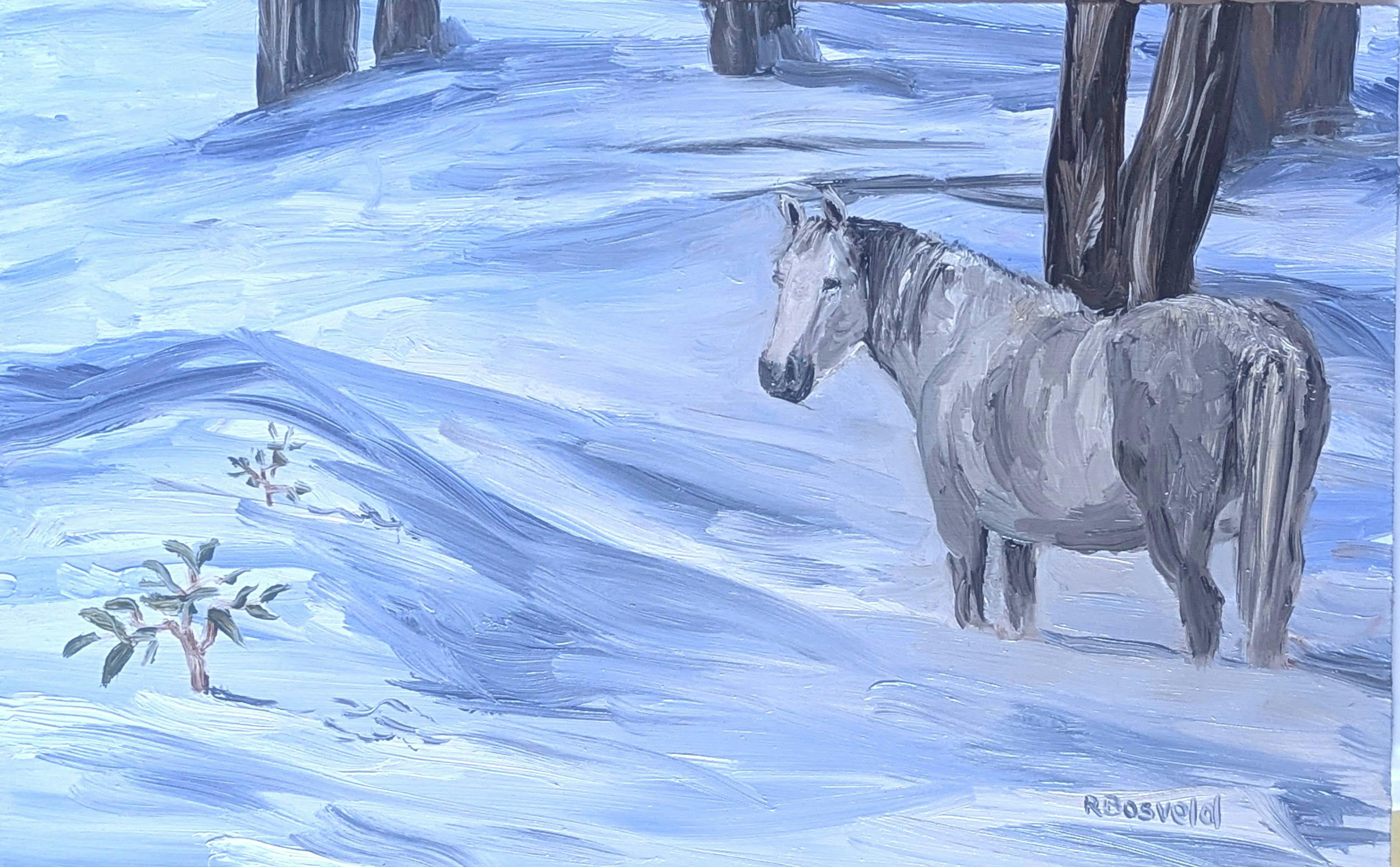 snow, painting, tasmania, horse, exhibition