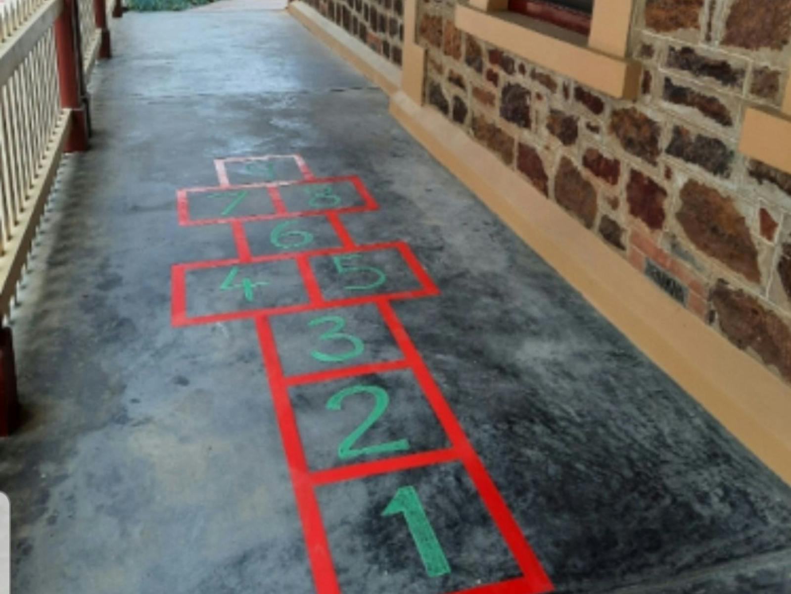 hopscotch on the verandah