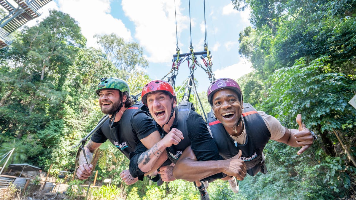 Friends on the Giant Swing