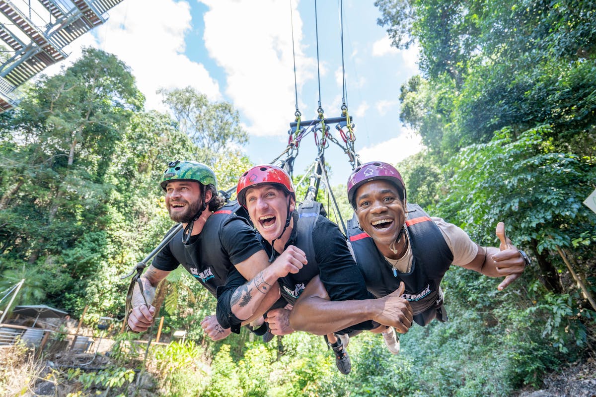 Friends on the Giant Swing