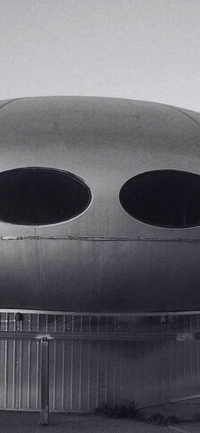 Photograph of the UFO on the campus of University of Canberra
