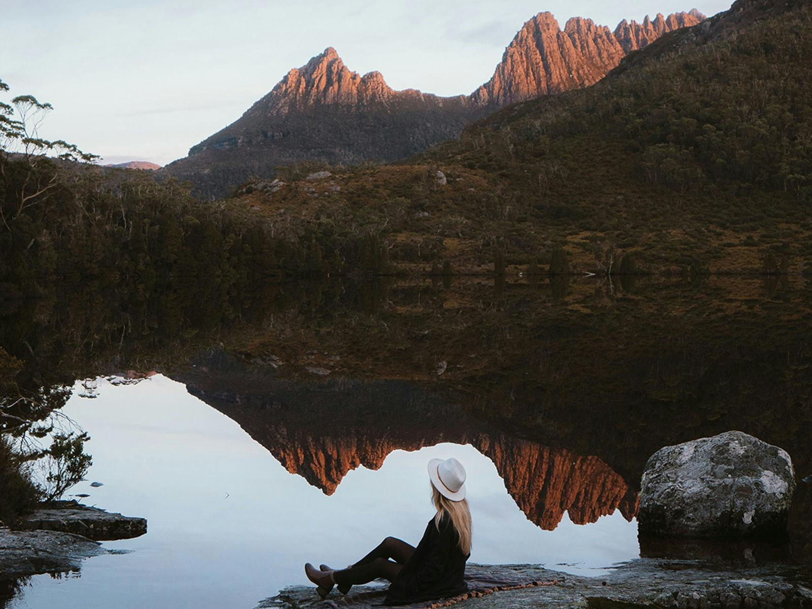 Lady at Dove Lake