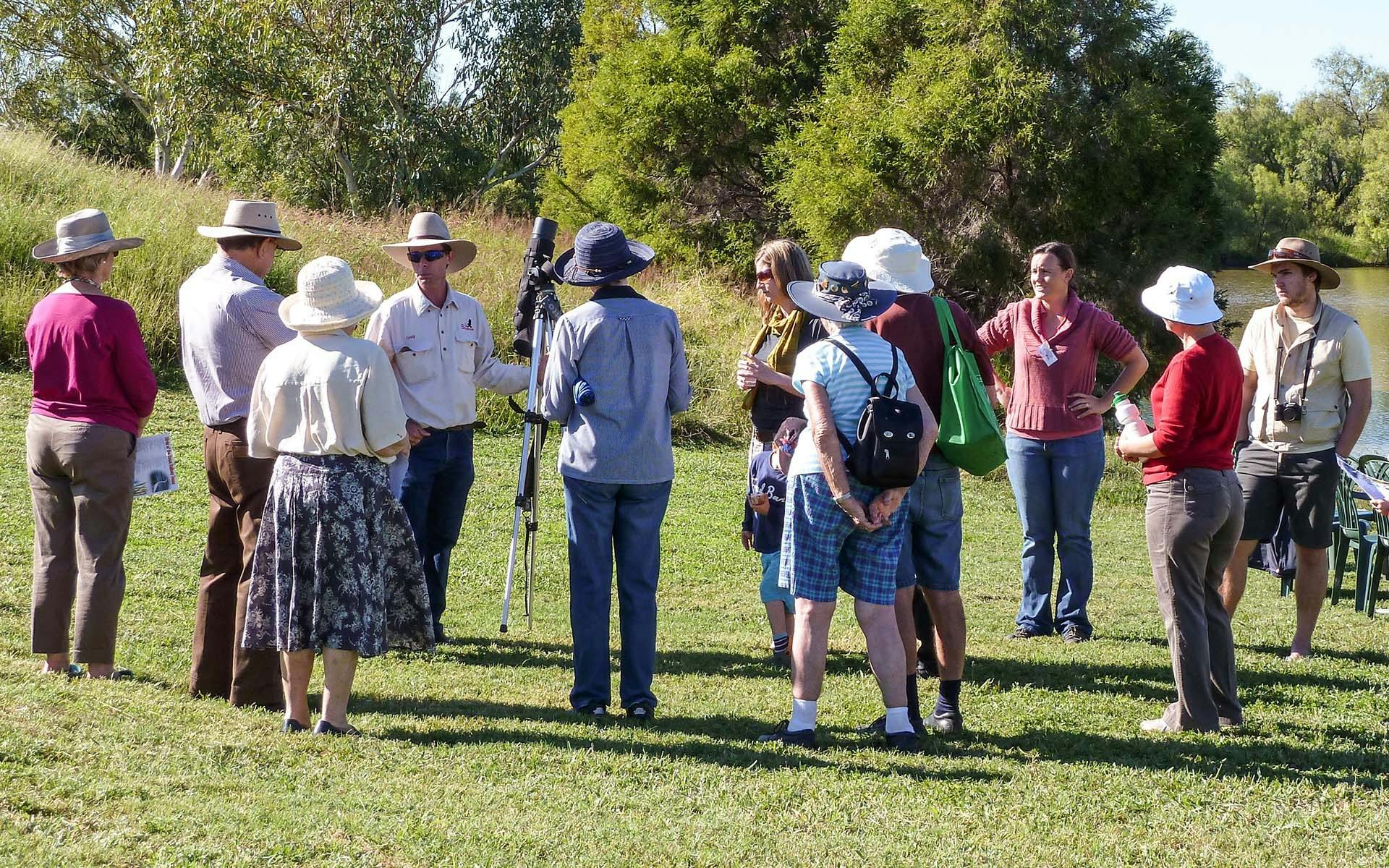 A group of guests chatting