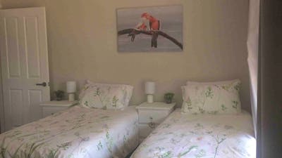 Also has a couch and walk- in robe