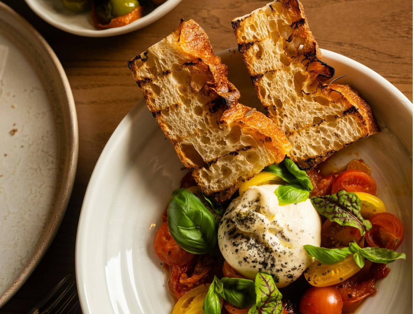 aerial shot of a burrata at Station Hotel Parramatta