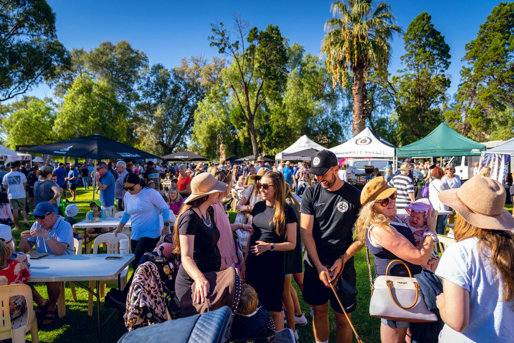 Pre-Covid19 Crowds enjoying the market and the sunshine