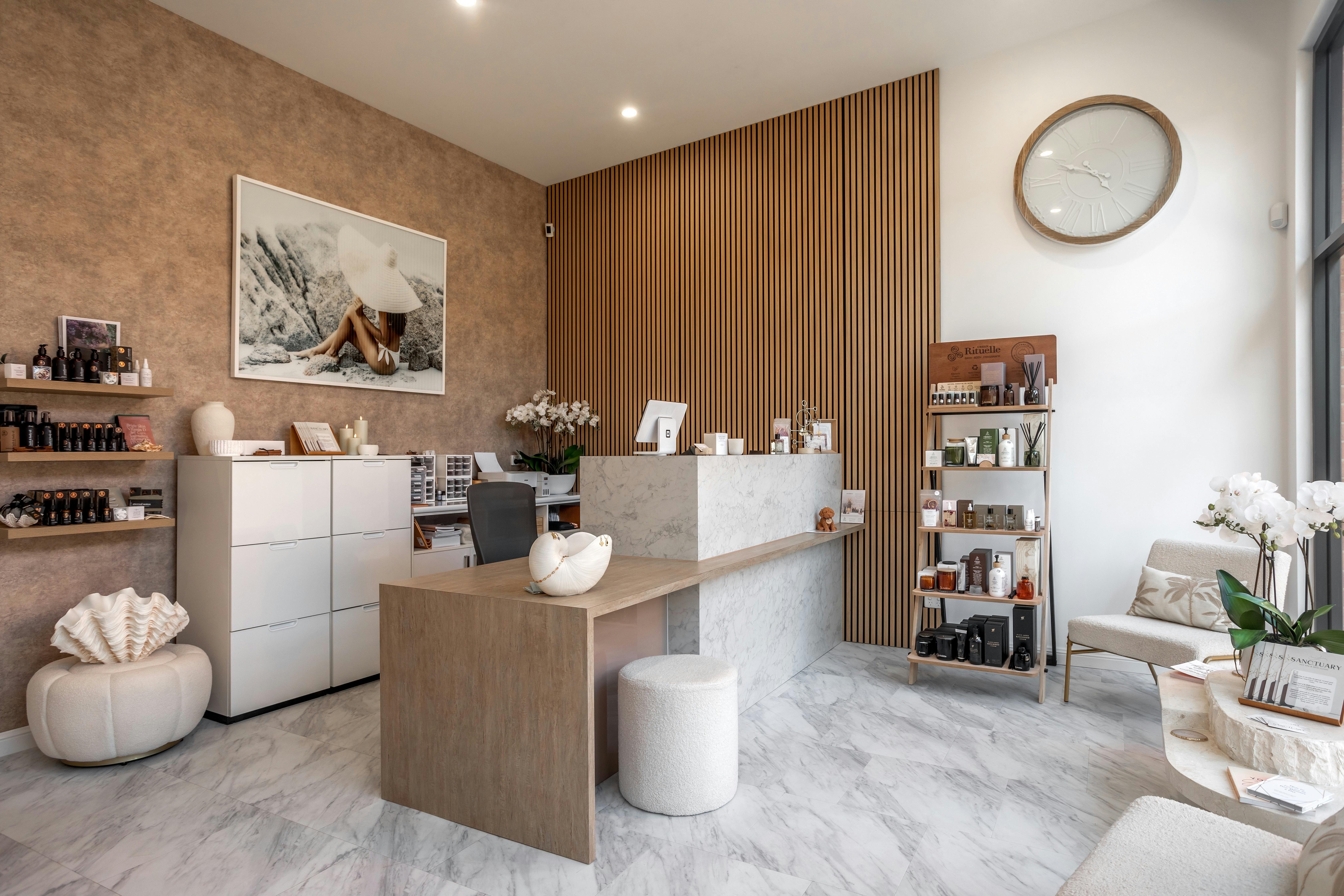 Sanctuary's Reception Area & Retail Space