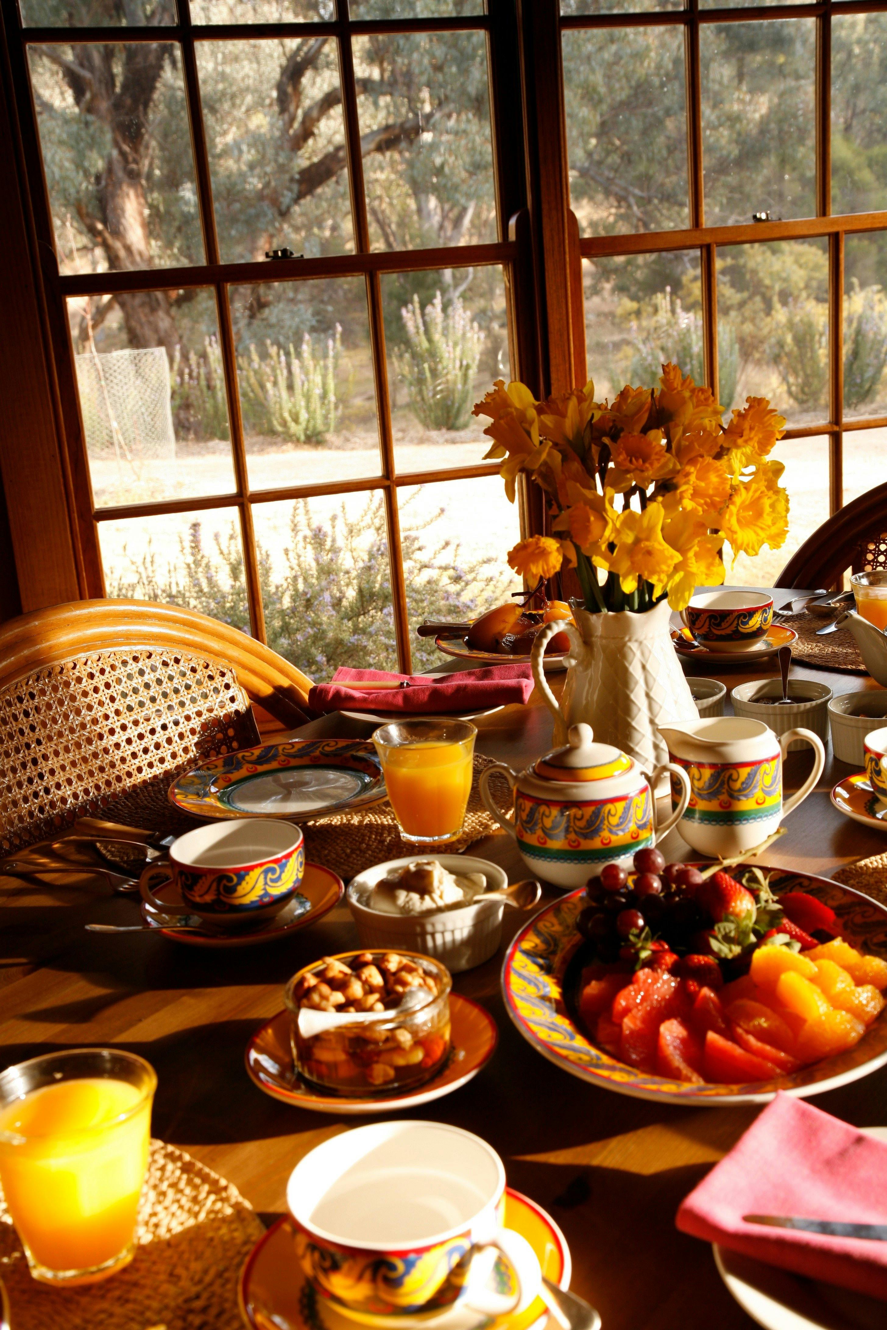 Breakfast in Sunroom