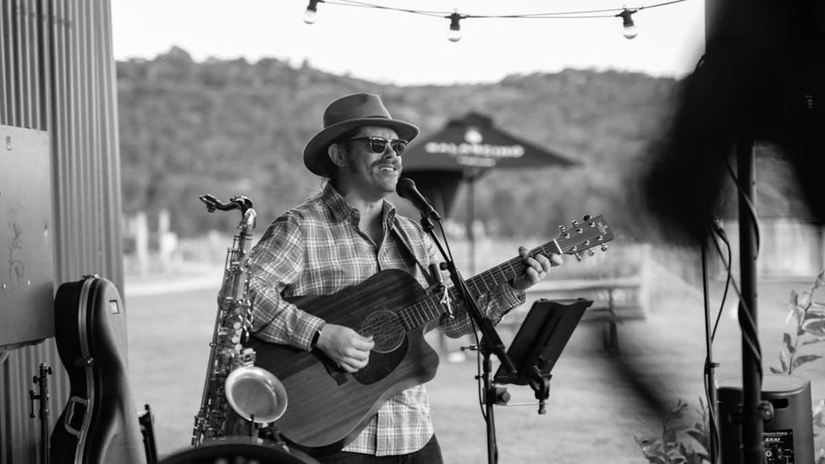 Grant Carruthers at Balancing Heart Vineyard on the Granite Belt, South-East Queensland