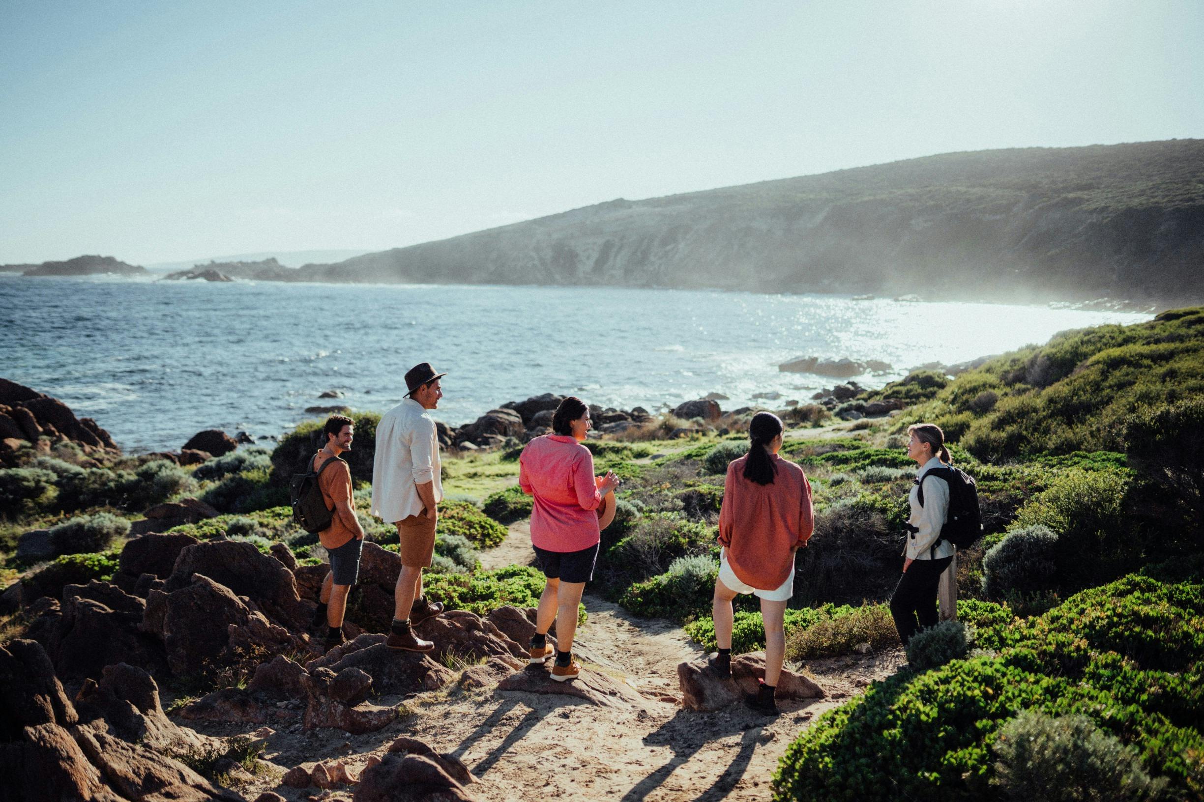'Walk into Luxury' guests hiking along the Cape to Cape Track