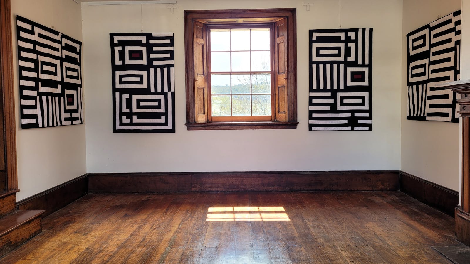 Exhibition space - Glen Murray, 'Nothing is ever just black and white' in the parlour gallery.